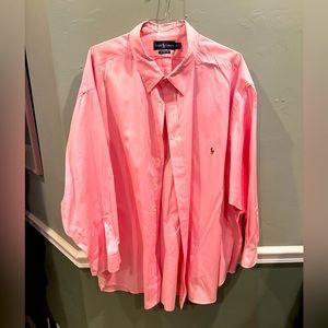 Ralph Lauren 4XL dress shirt. 21 Neck 34/35 sleeves. Pink. Long sleeves